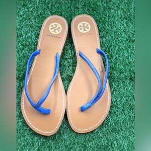 Tory Burch Blue and Tan Minimalist Sandals Size‎ 10M
